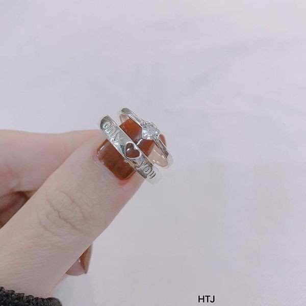 Nhẫn Đôi Bạc Ta JQN Nhẫn Cặp D09