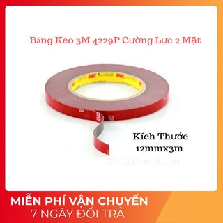 Băng keo cường lực siêu dính 3M khổ 12mm x 3m chamsocxe