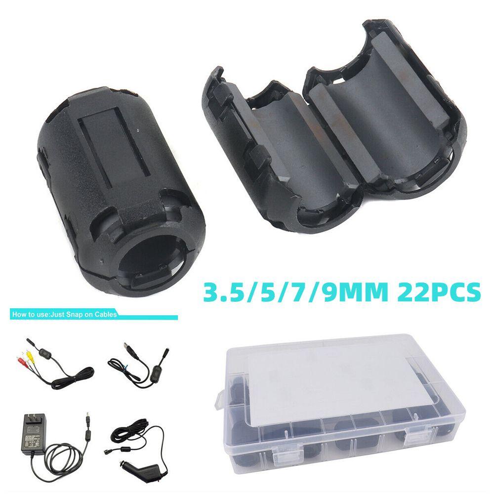 Set 22 Kẹp Cáp Lọc Tiếng Ồn Màu Đen Siêu Bền Tiện Dụng