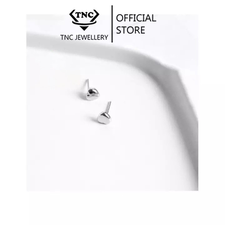 Bông Tai Bạc, Khuyên Tai Bạc Ta Trái Tim TNC JEWELLERY
