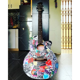 Sticker EDM nhạc điện tử hình dán chống nước trang trí xe, laptop, nón bảo hiểm, tem dán đàn guitar, xe cub