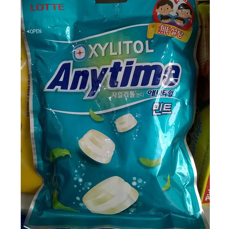 Kẹo Lotte Anytime Bạc Hà Gói 60g/92g