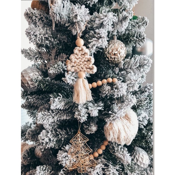 Cây thông Noel macrame trang trí Giáng Sinh