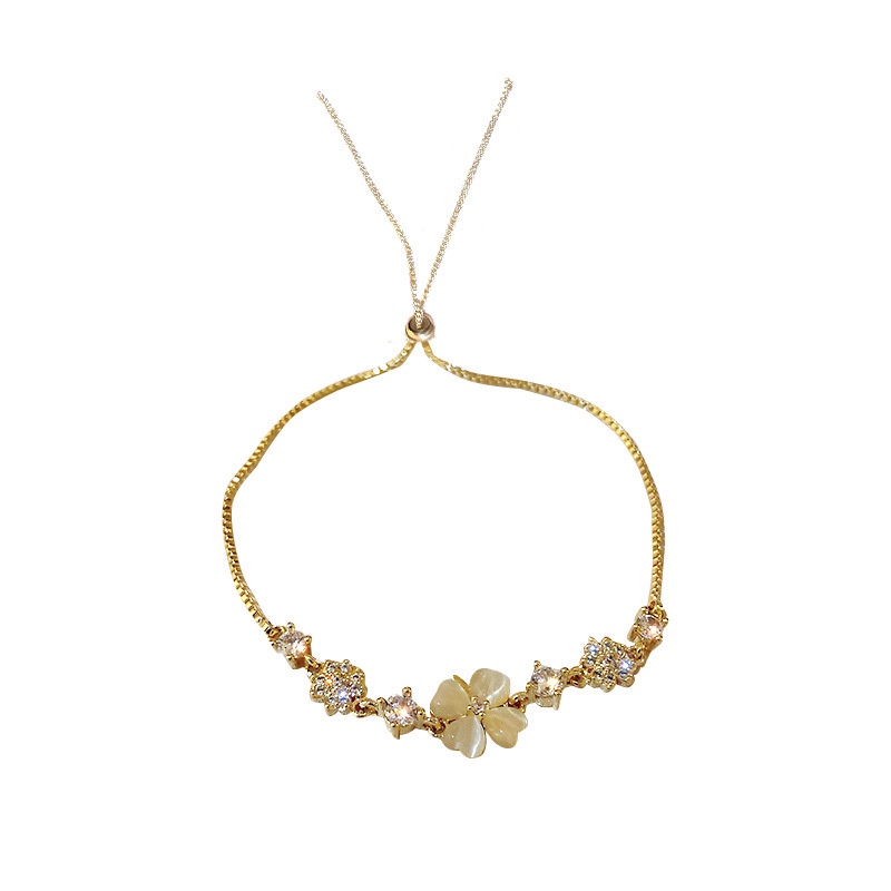 Vòng Đeo Tay Đính Đá opal Phong Cách Hàn Quốc Dành Cho Nữ