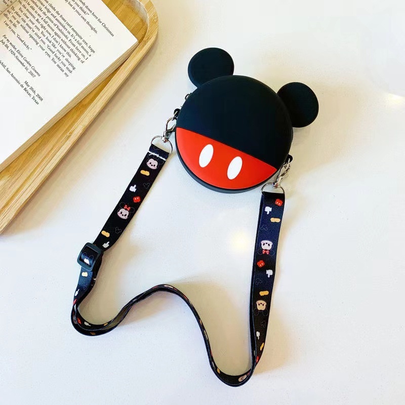 Túi đeo chéo cho bé trai bé gái kiểu dáng nhân vật hoạt hình mickey, minnie dễ thương E1089