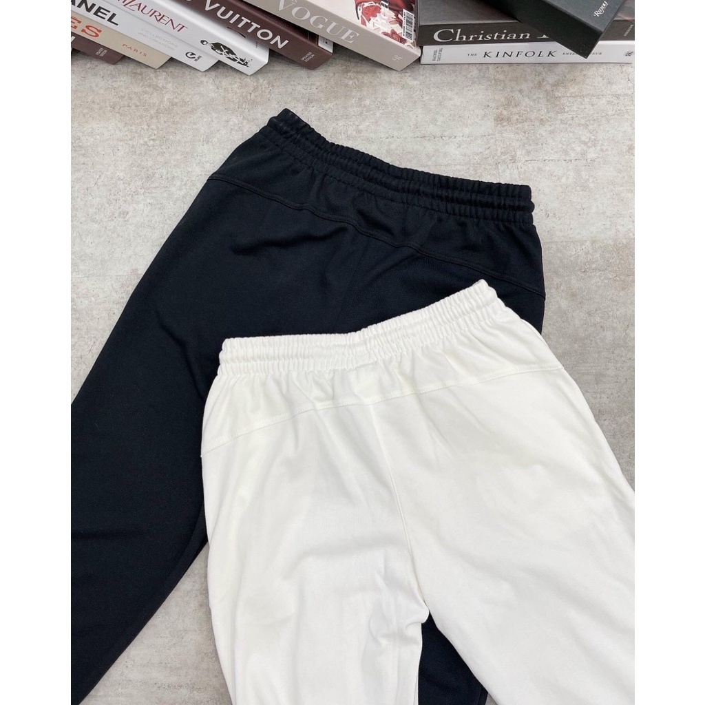 QUẦN NỈ DÀI MLB NY BASIC TRƠN LOGO THÊU VẢI NỈ DA CÁ DÀY DẶN-ỐNG BO JOGGER