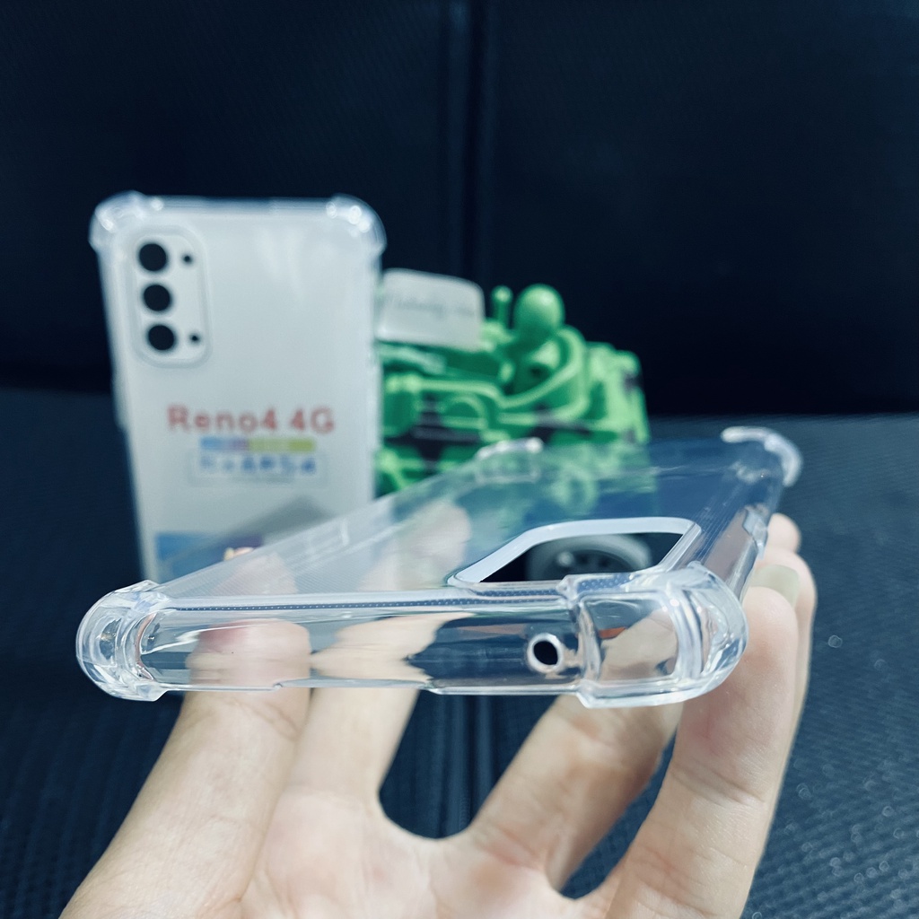 Ốp lưng chống sốc OPPO Reno 4 dẻo trong suốt cao cấp bo 4 góc chống va đập bảo vệ camera