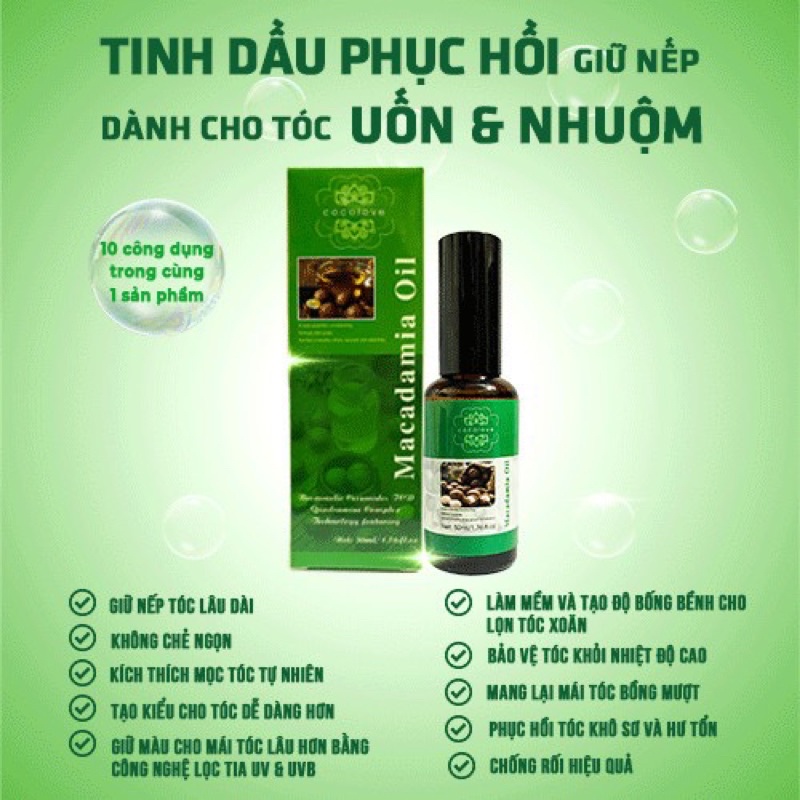 [ ĐỘC QUYỀN ] Tinh Dầu Dưỡng Tóc Chăm Sóc , Phục Hồi ,Giữ Màu Tái Tạo Tóc COCOLOVE 50ML