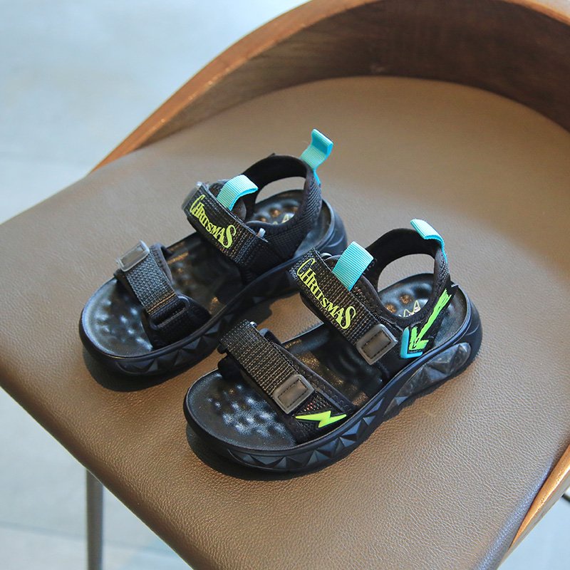 Sandal cao cấp cho bé trai, bé gái đi học khâu đế có size 26 -41 siêu bền êm chân quai dán tùy chỉnh (6606)