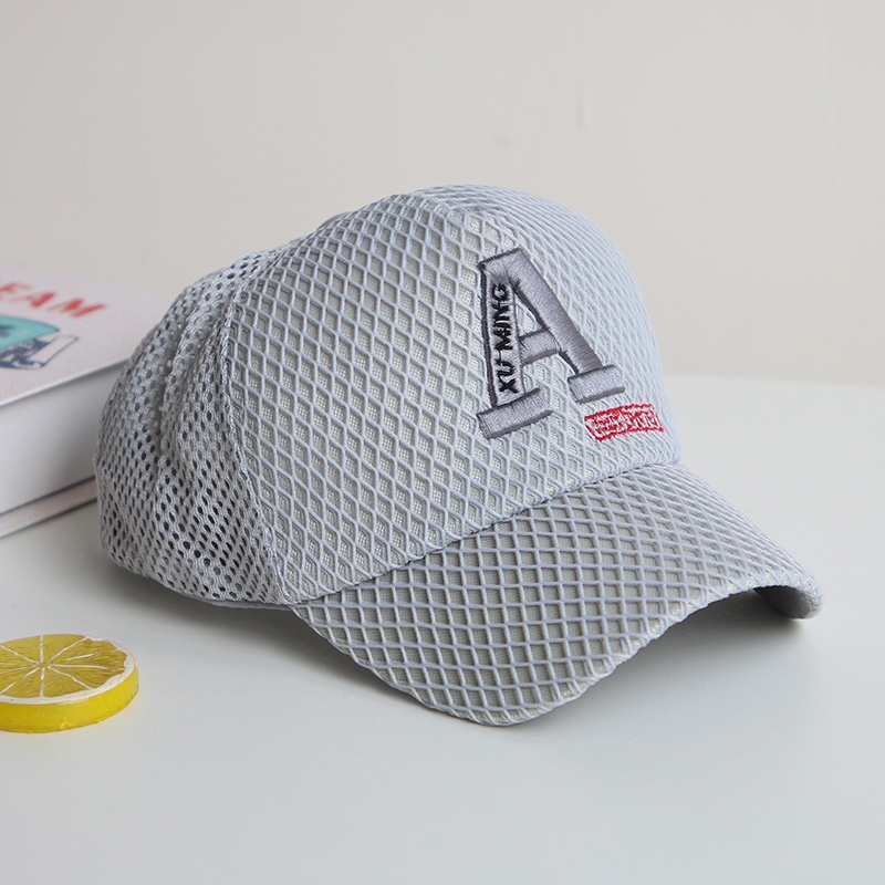 Mũ Lưỡi Trai Phối Lưới Thêu Chữ Thời Trang Mùa Hè Dành Cho Tuổi Teen
