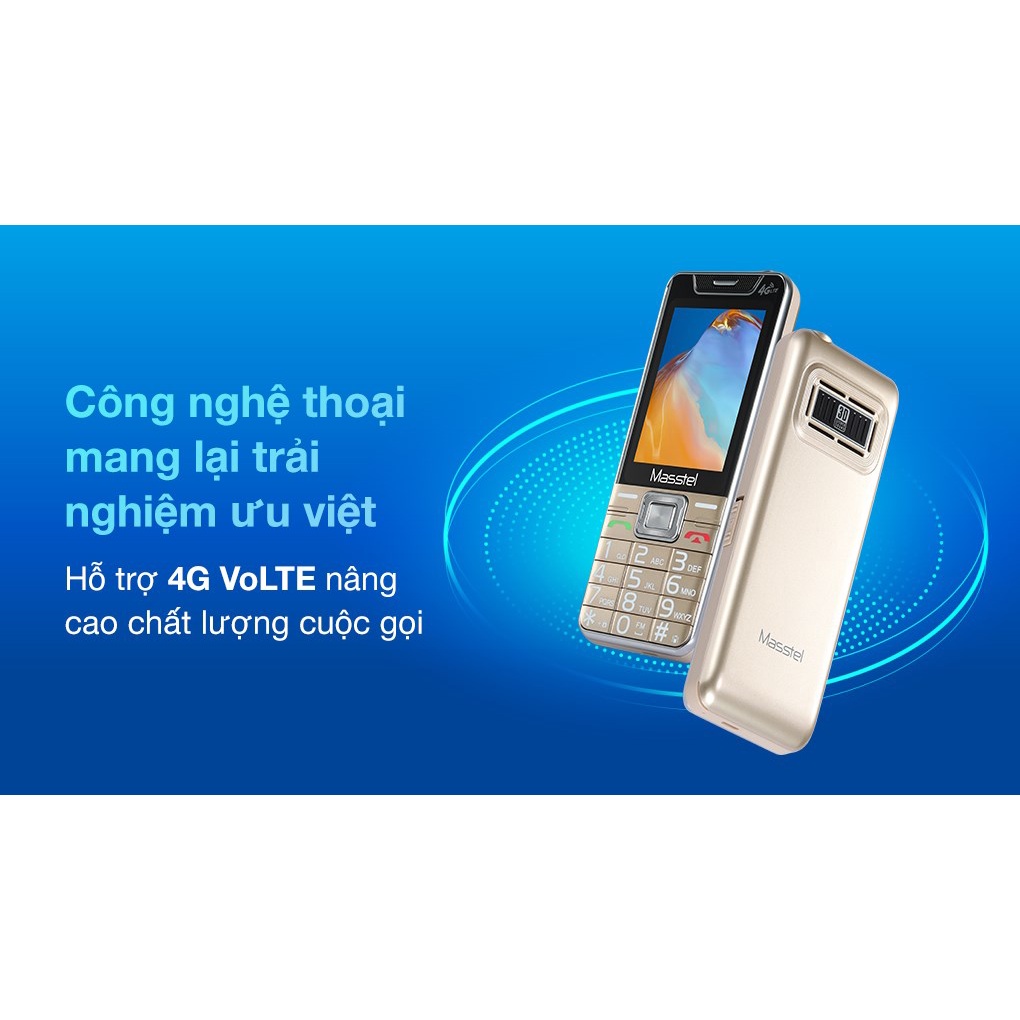 Điện Thoại Masstel iZi 55 4G - Màn Hình Lớn, Loa To, Đèn Pin Siêu Sáng, Nghe Nhạc, FM Không Dây, Lướt Web