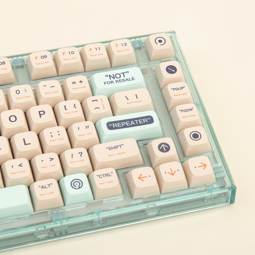 140 Phím Plastic Keycap XDA Hồ sơ retro PBT DYE SUB Bàn phím cơ học Keycaps