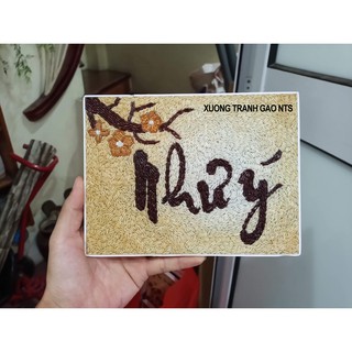 [15x20] Bộ nguyên liệu tranh gạo chữ Thư pháp