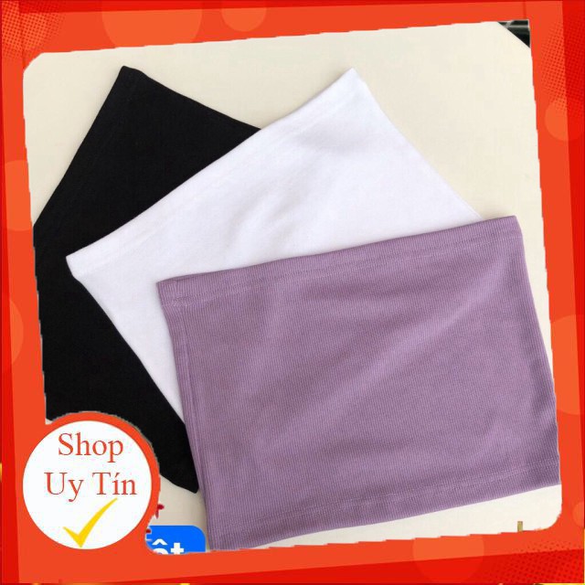Áo Quây Ngực Len Tăm Nữ 🌸 Croptop thun dáng ôm màu đen trắng tím SIÊU HOT 🌸