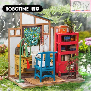 Nhà búp bê tự lắp ráp bằng gỗ DIY MẶC HƯƠNG CÁC mã SN006 (Kèm dụng cụ keo) - Quà tặng tự làm bằng gỗ