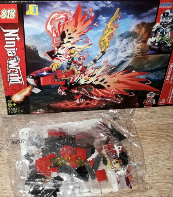 Lắp ráp 1 hộp LegoNinja Rồng có cánh 98037 có trên 130 chi tiết bằng nhựa ABS