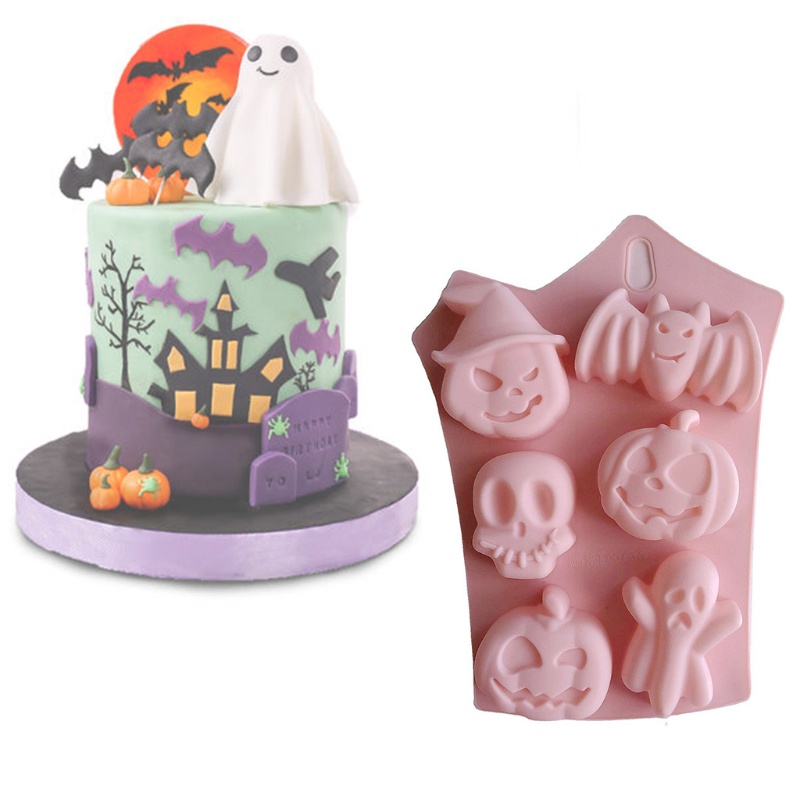 Khuôn silicone chống dính tạo hình Halloween sáng tạo 2 kiểu tùy chọn