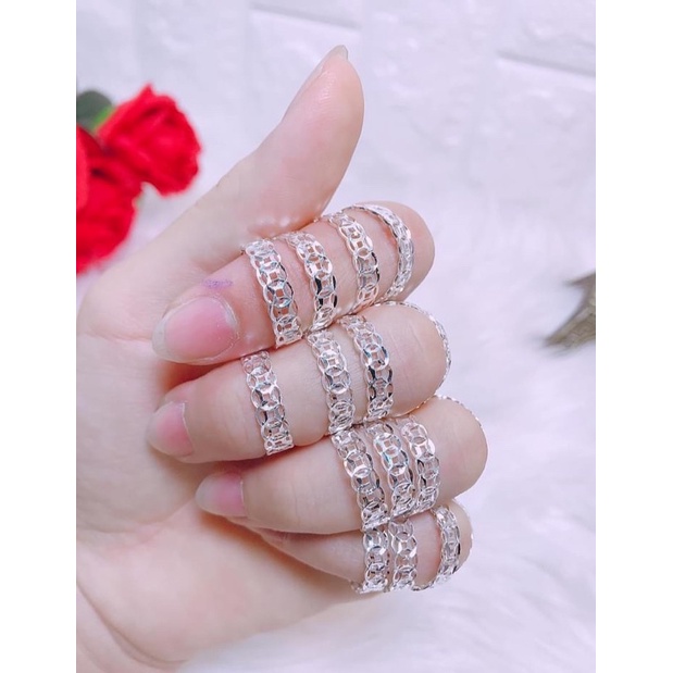 Nhẫn Kim Tiền trơn BNP bạc ta , đơn giản dễ đeo