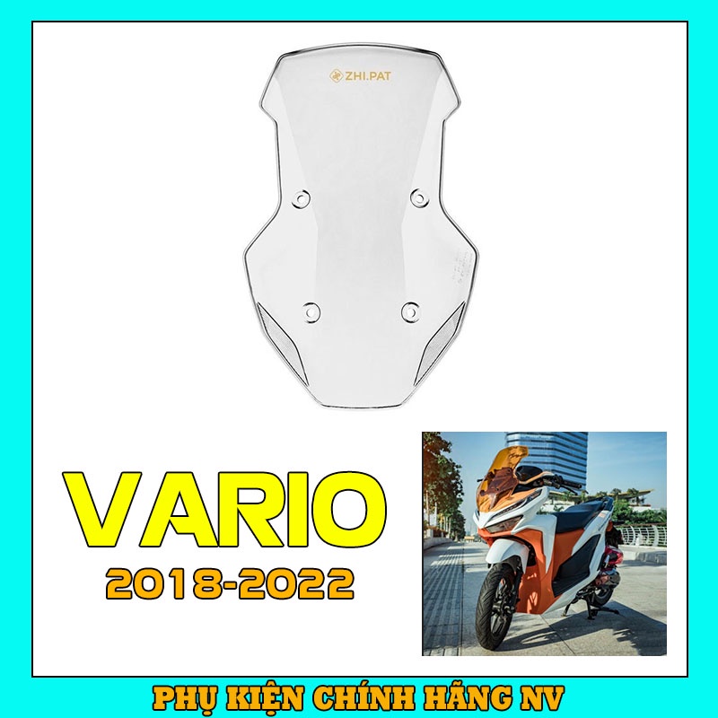 Kính chắn gió xe máy Vario, Click 2018-2022 trong suốt Zhi.pat chính hãng – BH 12 Tháng