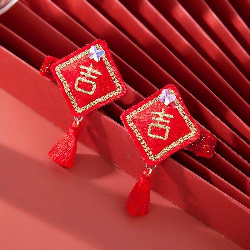 Kẹp tóc phong cách Trung Hoa mừng năm mới 2022 cho bé gái