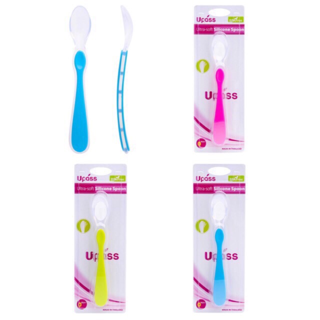 Thìa ăn dặm silicone siêu mềm Upass