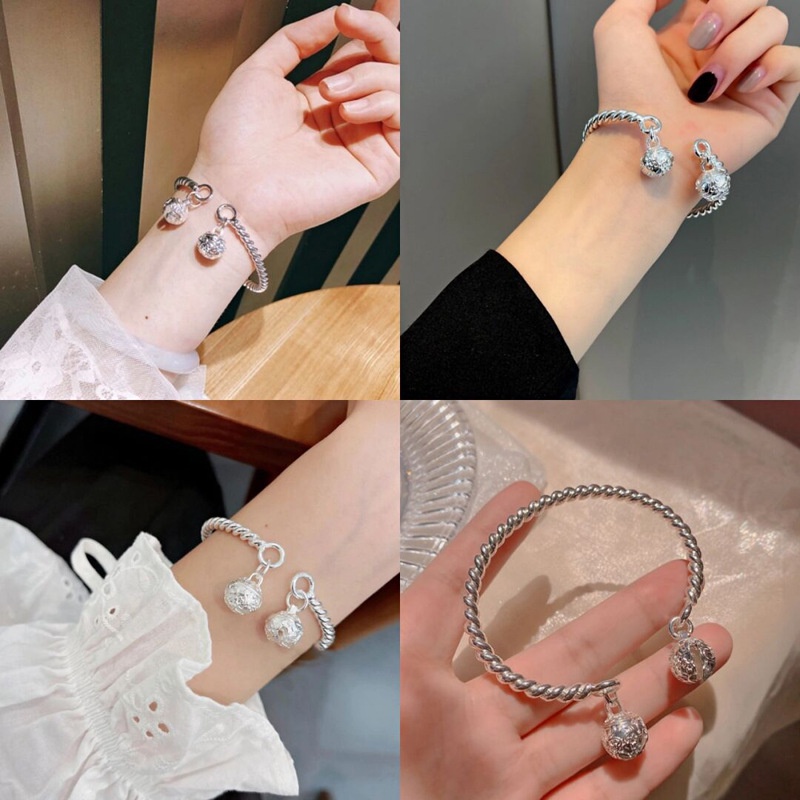 Vòng tay chuông bạc thời trang sành điệu cho nữ