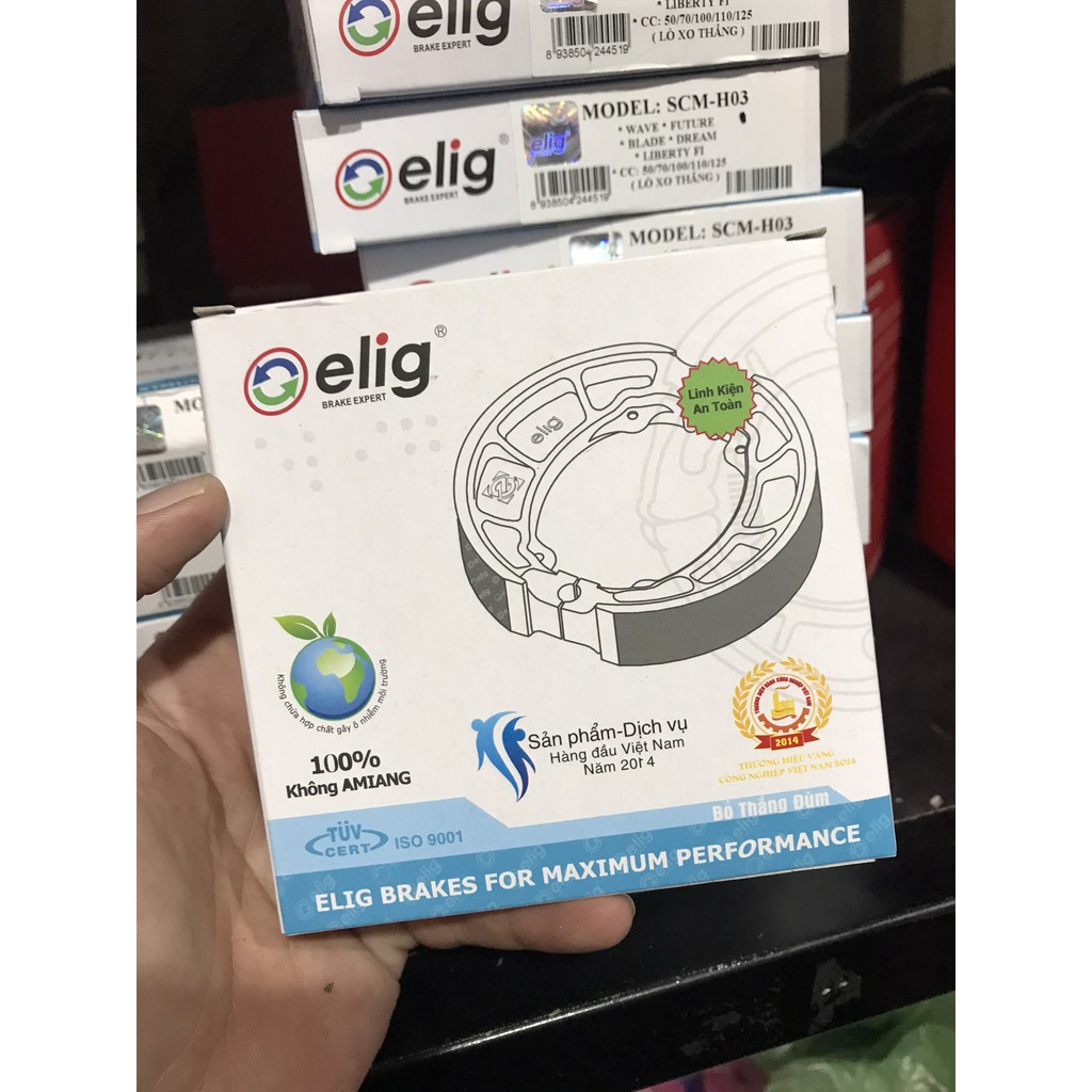 Bố thắng đùm Wave 110, Dream, Blade  Bố thắng Elig chính hãng