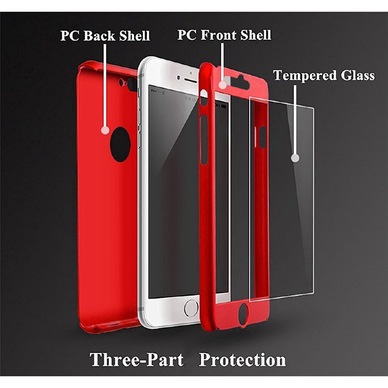 Ốp Điện Thoại Cứng Mỏng Nhẹ Kèm Kính Cường Lực Cho Oppo F1S F1 F3 Plus F5 F7 F9 F11 Pro A77 F1Plus F3Plus 360