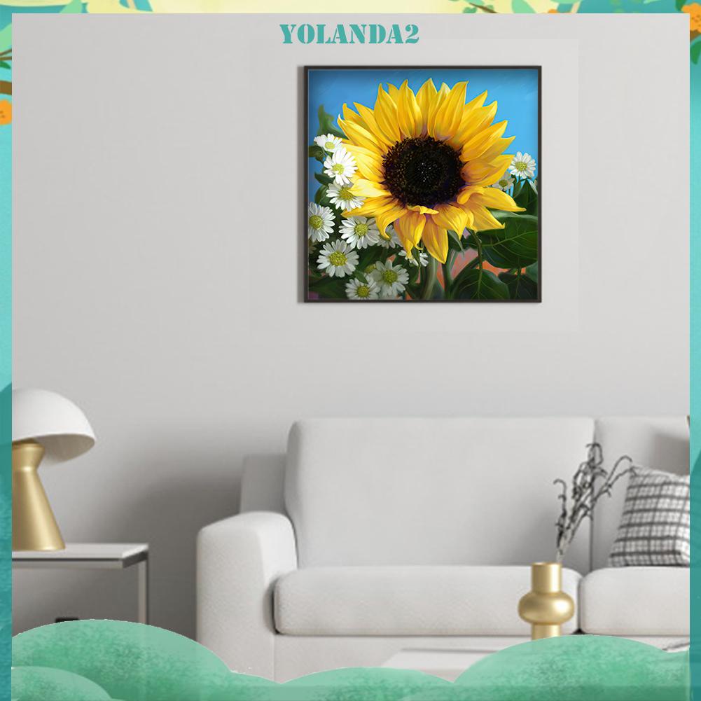 Tranh đính đá kim cương toàn bộ 5D DIY hình hoa hướng dương