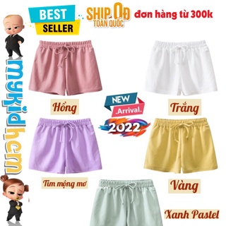 Quần Short thun bé gái 27HOME màu sắc tươi sáng, chất mềm mịn, co giãn, thời trang và an toàn cho bé