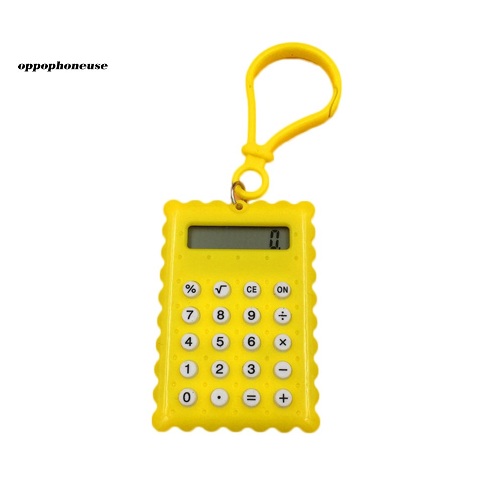 Máy tính bỏ túi mini thiết kế hình bánh quy đáng yêu tiện lợi