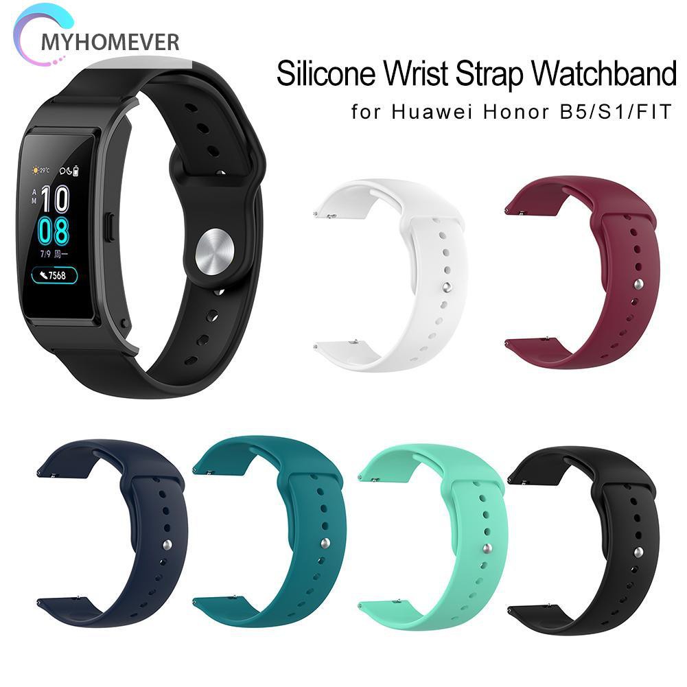 myhomever 18mm Silicone Wrist Strap Watchband Replacement for Huawei Honor B5/S1/FIT