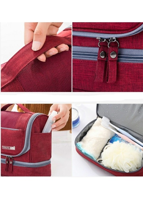 Túi du lịch cao cấp Travel Bag Nhiều ngăn có quai xách và móc treo ( 25x13x21cm )