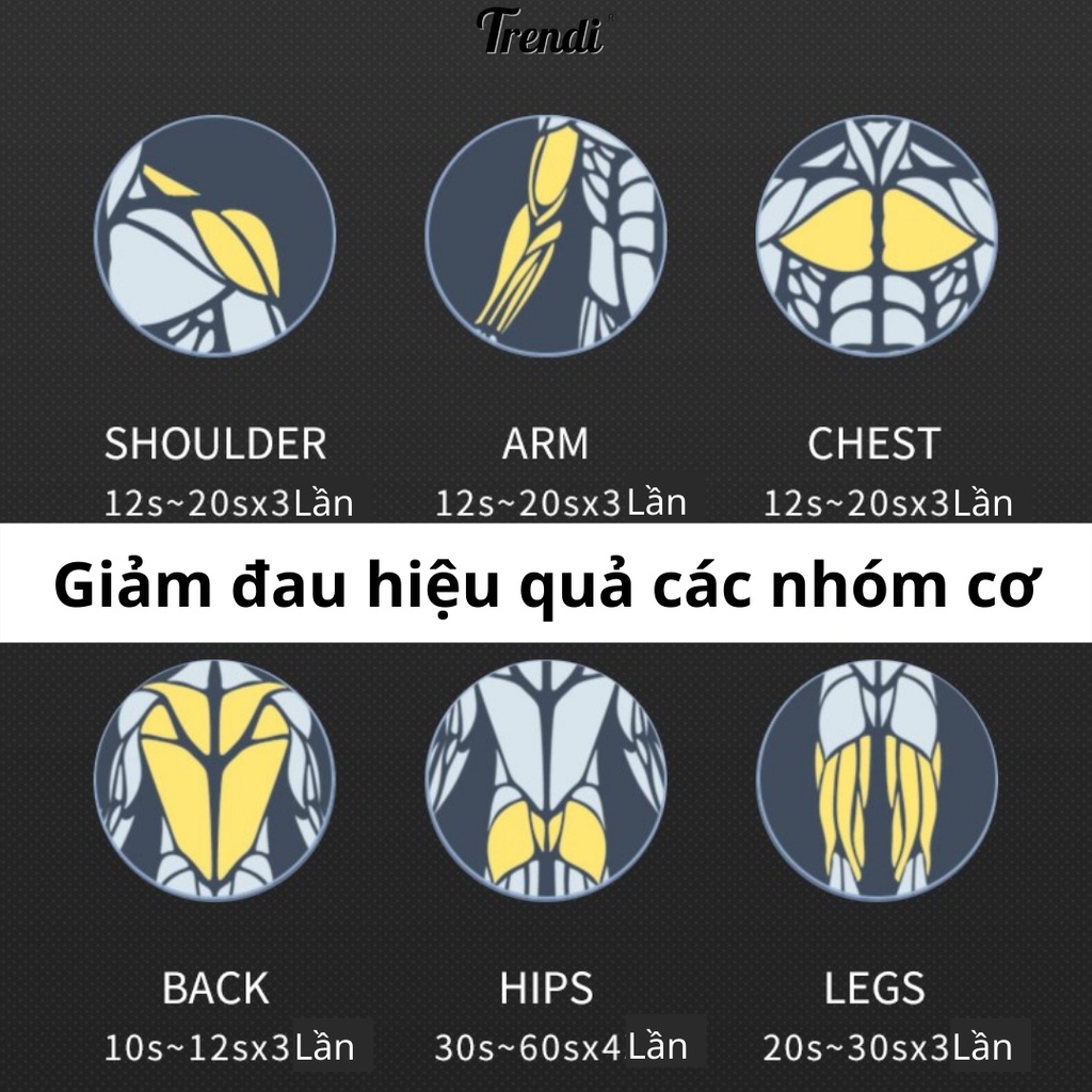 Súng Massage Cầm Tay CẢM ỨNG 12 Chế Độ 4 Đầu Mát Xa Fascial Gun Thư Giãn Cơ Giảm Nhức Mỏi