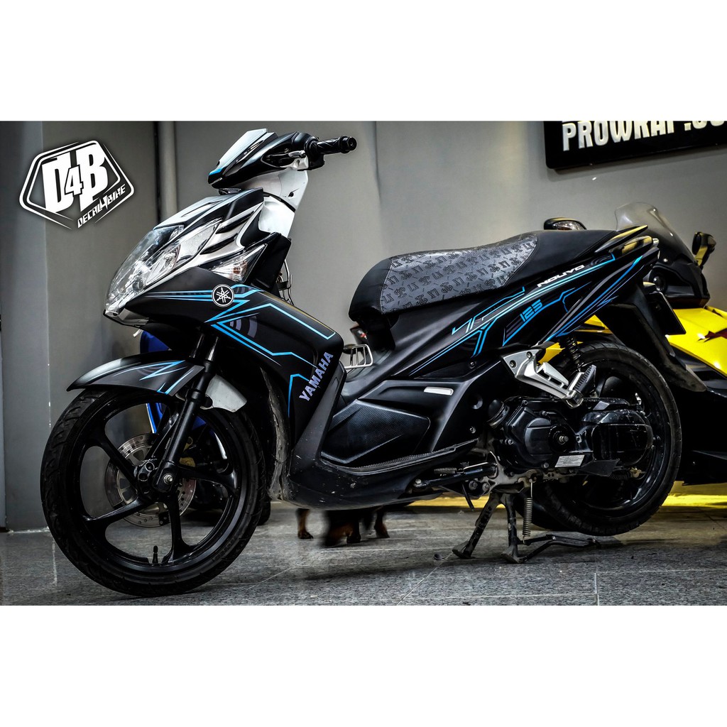 Tem trùm xe NOUVO SX BLUE LIGHTING