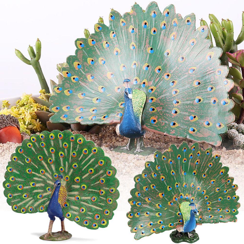 Mô Hình Chim Công Sống Động Như Thật Trang Trí Tiểu Cảnh