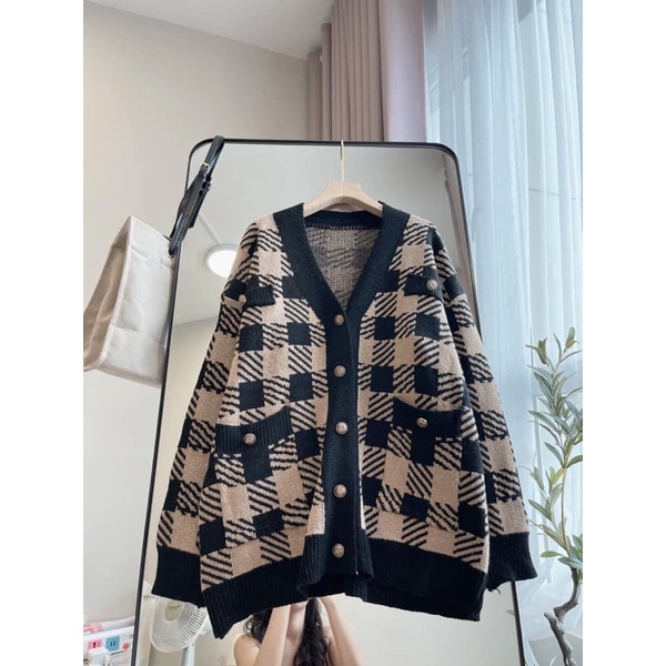 Áo len cardigan kẻ siêu xinh | WebRaoVat - webraovat.net.vn