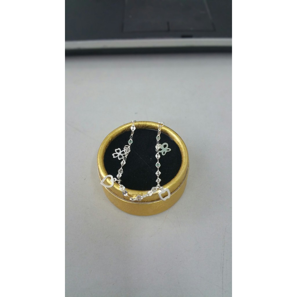 Vòng tay nữ BẠC HIỂU MINH LTU015 mix hoạ tiết nữ tính xinh xắn