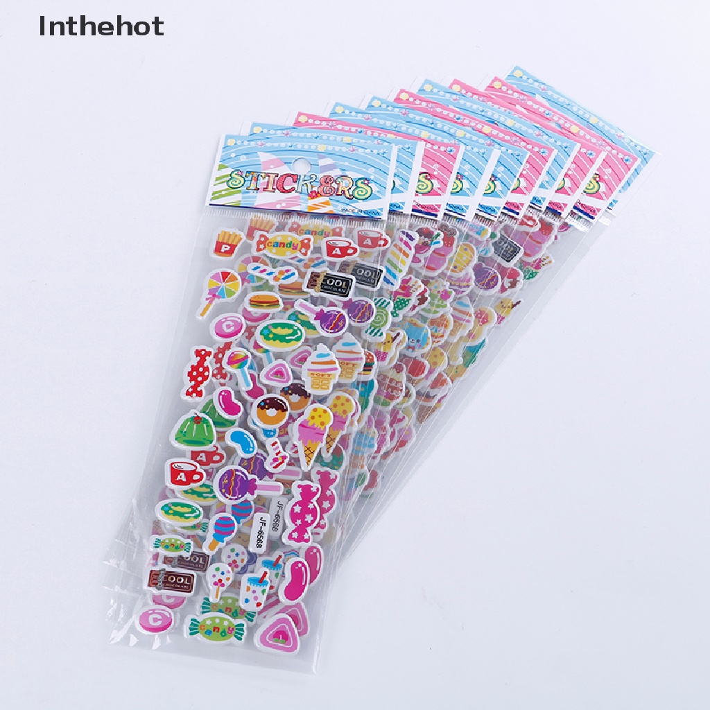 Bộ 10 Miếng Dán Hoạt Hình Dễ Thương Cho Bé