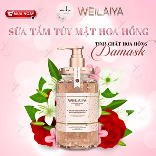 Sữa tắm trắng da cánh hoa hồng tươi weilaiya grand rose extracts whitening shower gel 450ml