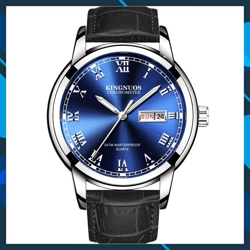 [HÀNG CHUẨN AUTH]Đồng Hồ Nam KINGNOUS K-1758 Dây Da Cao Cấp,Chống Nước,Chống Xước,Có Dạ Quang,Bảo Hành 12 tháng