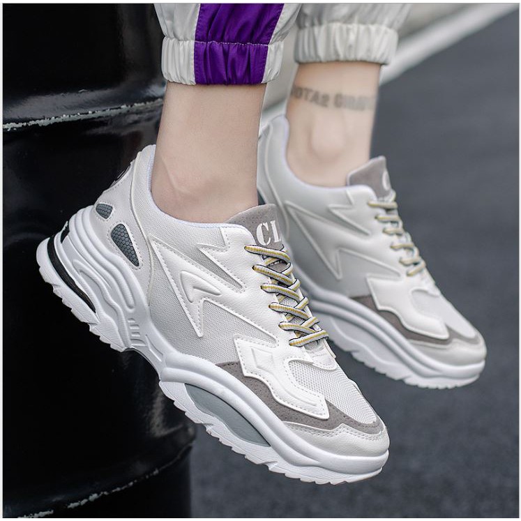 Giày sneaker nam Tonizo CLT đế tăng chiều cao 5cm, lót hơi thoáng mát