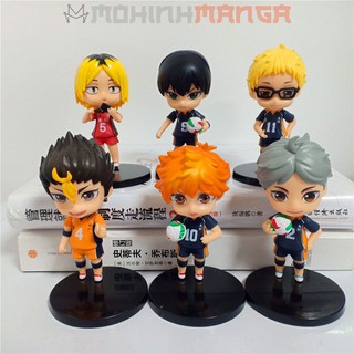 6 mô hình Haikyuu Vua bóng chuyền Sugawara Koshi Yu Nishinoya Kei Tsukishima Tobio Kageyama Shoyo Hinata Kenma Kozume