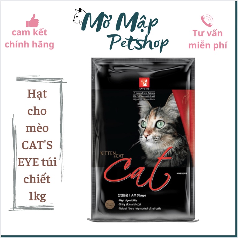 Hạt Thức Ăn Khô CATSEYE Tiêu Búi Lông Cho Mèo – Xuất Xứ Hàn Quốc – MỜ MẬP PETSHOP - Túi Chiết 1kg