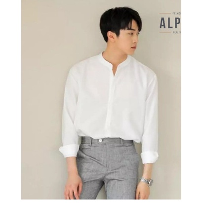 Áo sơ mi nam CỔ TÀU UNISEX dài tay cao cấp : Chất liệu lụa mềm mịn, không nhăn, thoáng mát, thấm hút mồ hôi