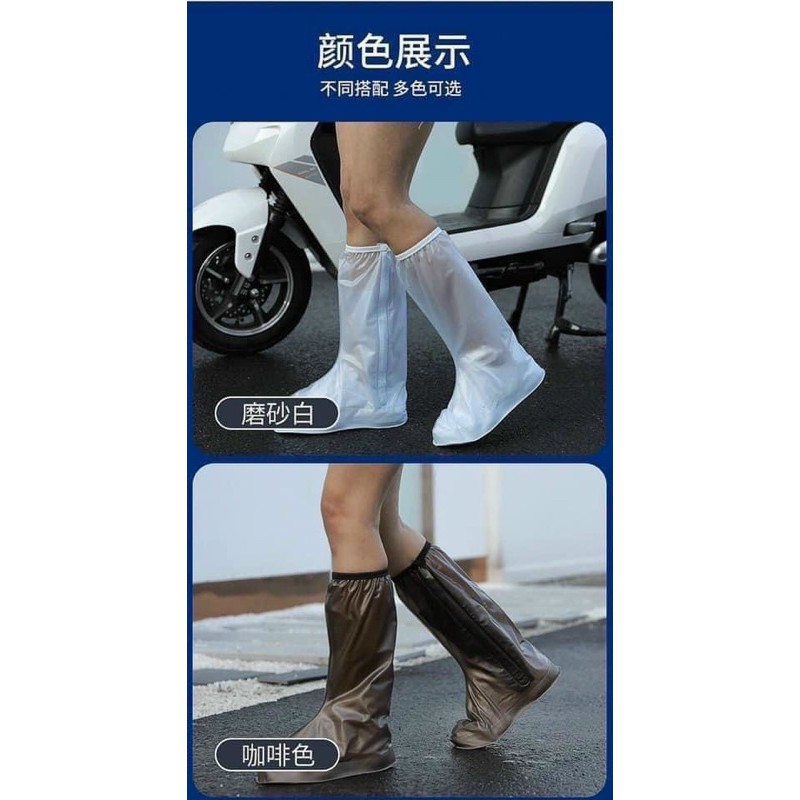 Ủng giày đi mưa thông minh chống nước - chống trượt cao cổ chất liệu nhựa PVC chống thấm