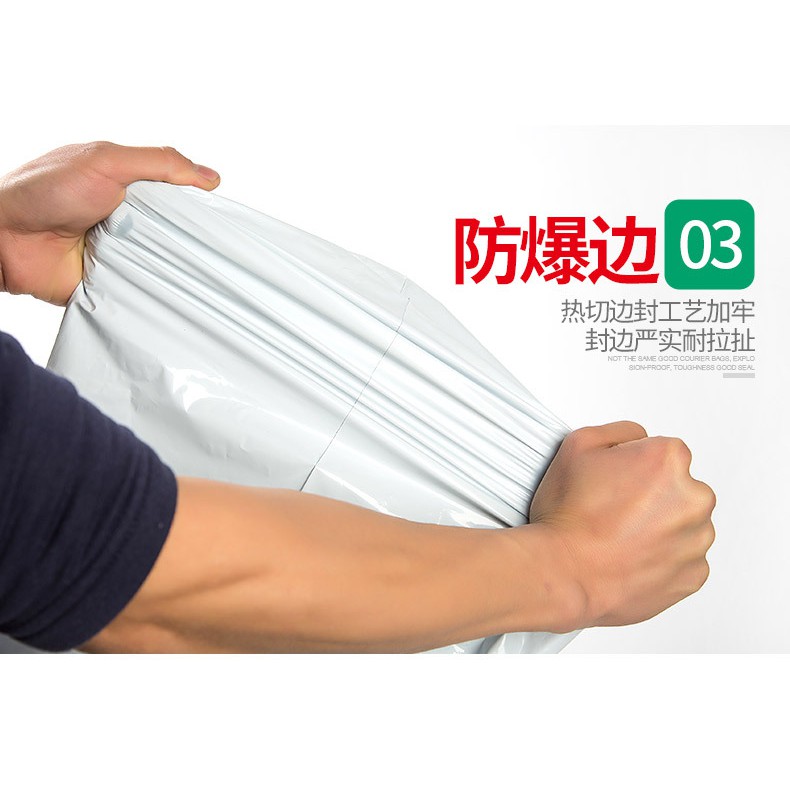 Túi gói hàng  có sẵn băng keo 25x35 cm màu trắng loại cao cấp - Hàng TQXK