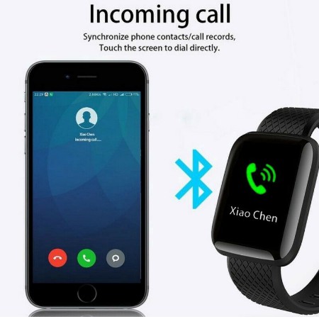 Màn Hình Chống Nước IP67 / SmartWach 116 Plus Theo Dõi Nhịp Tim