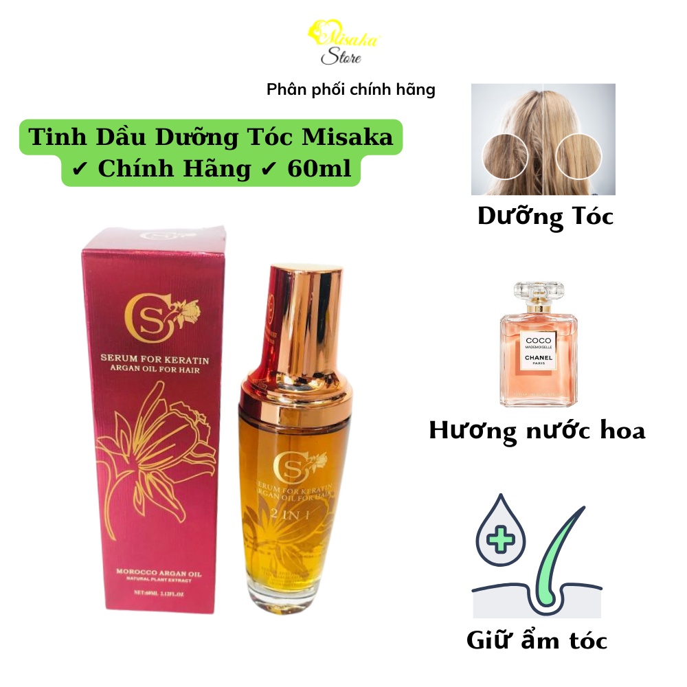 Tinh Dầu Dưỡng Tóc Misaka ✔️ Chính Hãng ✔️ 60ml