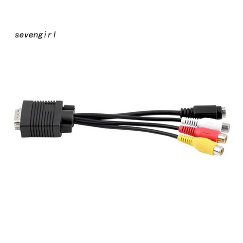 Cáp chuyển đổi VGA SVGA sang S-Video 3 RCA TV AV chất lượng cao